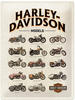 Nostalgic-Art Retro Blechschild, 30 x 40 cm, Harley-Davidson – Model Chart –