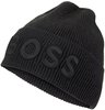 BOSS Herren Afox Mütze aus Baumwolle und Wolle mit Logo-Stickerei Schwarz Stck