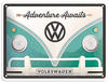 Nostalgic-Art Retro Blechschild, 15 x 20 cm, VW Bulli – Adventure Awaits –