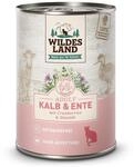 Wildes Land Nassfutter f&uuml;r Katzen, Rind- und Entengeschmack, 6 x 400 g
