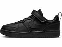 NIKE Court Borough Low RECRAFT (PS) Sneaker, Black/Black-Black, 35 EU