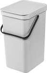 Brabantia Sort & Go Abfalleimer mit Deckel 16 L (hellgrau), platzsparender