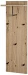 HAKU Wandgarderobe Eiche hell, schwarz, MDF, Metall - Ma&szlig;e: B 30 x H 100 x T...