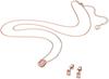 Swarovski Millenia Set, Rosé Vergoldete Halskette und Ohrringe mit Strahlenden