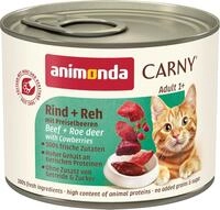 animonda Carny Katzen Nassfutter Rind + REH mit Preiselbeeren (6 x 200g) 