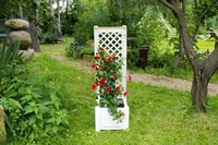 KHW 37201, KHW Pflanzkasten klein, mit Spalier, 43 cm, wei&szlig;