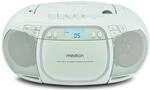 MEDION LIFE E66476 Tragbare CD-Boombox gr&uuml;n, CD-Player, Kassettendeck,...