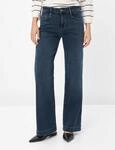 Brax Damen Five-Pocket-Hose Style MAINE USED DARK BLUE, denim blau regular, Gr. 34