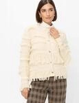 Brax Damen Cardigan Style AMELIE dark ecru, Altwei&szlig;, Gr. 38