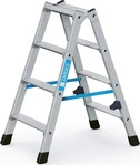 Zarges Nova B 2 x 4 Stufen Leichtmetall-Stufen-Stehleiter Leiterl&auml;nge 0,91 m,