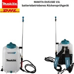 Makita Akku-Druckspritze DUS158Z 15 Liter, 5 bar max. Druck, 1,7 m Schlauchl&auml;nge