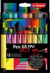 Stabilo 768/18-21, Stabilo Pen 68 MAX 18er Etui ARTY Filzstift Pen 68 MAX mit