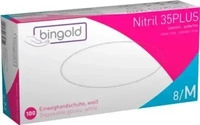 Bingold 634302, Bingold Einweghandschuhe Nitril 35PLUS, Nitril, lebensmittelecht,
