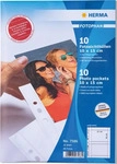 Herma 7586, Herma Prospekth&uuml;llen Fotophan 7586, A4 klar glatt, oben offen