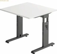 Hammerbacher VOS08/W/G, Hammerbacher Schreibtisch O-Serie, manuell h&ouml;henverstellbar,