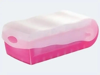 HAN 997-663, HAN Karteibox Croco A7 quer transl. pink f.900 Karten Kunstst.