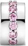 Pandora Charm Moments Rosafarbene funkelnde Linie Clip 791972PCZ - silber
