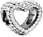 Pandora Charm Signature Offenes Metallperlen Herz 797516 - silber