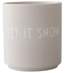 Design Letters - AJ Favourite Porzellan Becher, Let it snow / grau