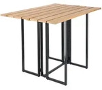 Jan Kurtz - Time Klapptisch 100 x 69 cm, Aluminium schwarz / Teak natur