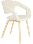 Zuiver - Flexback Stuhl, Boucle beige