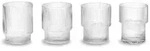 Ferm Living - Ripple Gl&auml;ser, klar (4er-Set)