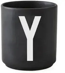 Design Letters - AJ Porzellan Becher Y, schwarz