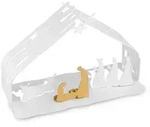 Alessi - Bark Krippe, Stahl wei&szlig; / gold