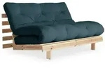 Karup - Roots Schlafsofa, 140 x 200 cm, Kiefer natur / petrolblau (757)