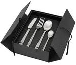 Broste Copenhagen - Hune Besteck-Set, geb&uuml;rsteter Edelstahl geh&auml;mmert (16 tlg.)