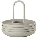 Zone Denmark - Singles Eierbecher mit Halter, mud (4er-Set)
