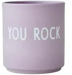 Design Letters - AJ Favourite Porzellan Becher, You Rock / lavendel