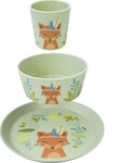 Koziol 2028668, Koziol - Connect Kinder-Geschirrset Harry, organic green (3er-Set),