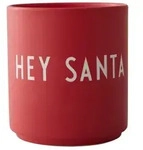 Design Letters - AJ Favourite Porzellan Becher, Hey Santa / rot
