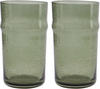 House Doctor - Rain Trinkglas, H 14 cm, grün (2er-Set)
