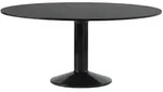 Muuto - Midst Esstisch, &Oslash; 160 cm, Linoleum schwarz / schwarz