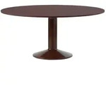 Muuto - Midst Esstisch, &Oslash; 160 cm, Linoleum dunkelrot / rot