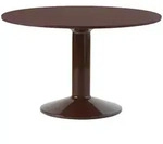 Muuto - Midst Esstisch, &Oslash; 120 cm, Linoleum dunkelrot / rot