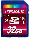 Transcend TS32GSDHC10U1, Transcend SDHC Class 10, UHS-I, U1, 90 MB/s 32 GB Transcend TS32GSDHC10U1, Transcend SDHC Class 10, UHS-I, U1, 90 MB/s 32 GB