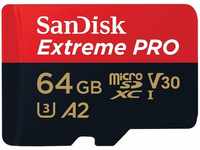 SanDisk Extreme Pro micro SDXC UHS-I, U3, V30, A2, C10+ SD Adapter 200 MB/s 64 GB