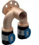 Geberit FlowFit Doppelanschlusswinkel 90 bleifreier Rotguss 25mm-1/2"-25mm L 52mm