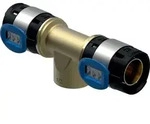 Geberit FlowFit T-St&uuml;ck mit Innengewinde bleifreier Rotguss 32mm-3/4"-32mm