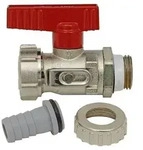 Simplex KFE-Kugelhahn PN 16 G 1&frasl;2 Zoll mit Fl&uuml;gelgriff und Schlauchverschraubung