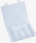 FIXKRAFT Kleinteilebox Sortimentkasten Sortiermagazin PP natur 5 feste F&auml;cher...