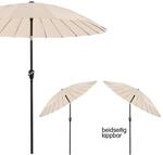 Dema Sonnenschirm Gartenschirm Sonnenschutz Schirm Kurbelschirm Tokio rund 2,5m beige