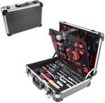 Dema Alu Werkzeugkoffer mit Werkzeug 176tlg Set Aluminium Werkzeugkasten...