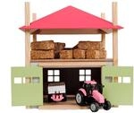 Van Manen Spielzeug Holz Heuschober mit Lager Heulager Bauernhof Geb&auml;ude rosa M 1:32