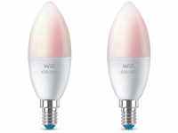 WiZ 40W E14 Kerzenform Tunable Farbig 2er-Pack - weiß