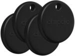 Chipolo Pop - Bluetooth-Tracker f&uuml;r Apple und Android - 4er-Set - Schwarz