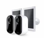 Arlo Set - mit 2 Essential 3 2K-Sicherheitskamera + 2 Solar Panels - Wei&szlig;